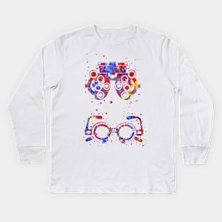 Optical Lens Trial Frame Eyeglass Optometry Kids Long Sleeve T-Shirt